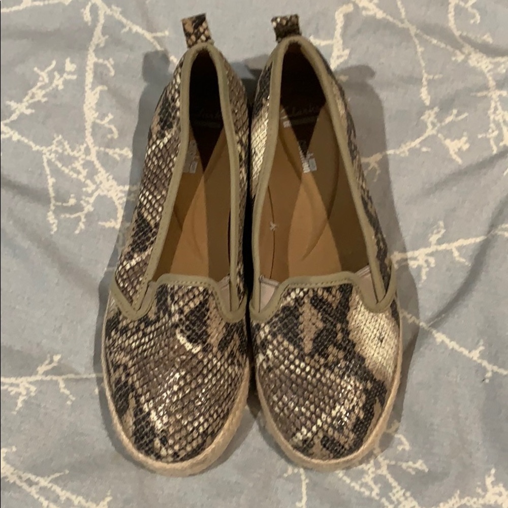 Clarks Slip On Sneakers -Snakeskin
